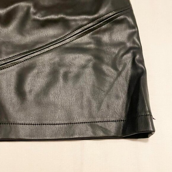 Noisy May Vegan Faux Leather Miniskirt Zip Closure Womens Size Small - Picture 4 of 16